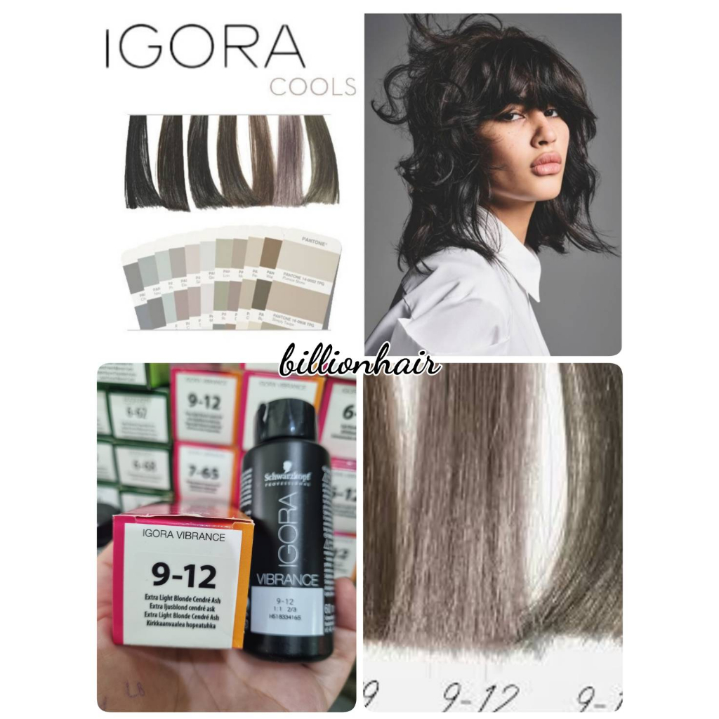 Schwarzkopf Igora Vibrance 9,5-21 60ml - Ash cendre Toner สีบลอนด์อ่อนพิเศษโทนขี้เถ้าหม่นประกายเทาหม