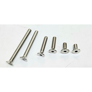 สกรูหัวจมเตเปอร์ สแตนเลส M5x10-M5x50 สกรูหัวจมเตเปอร์สแตนเลส M5 สกรูหัวฝัง สกรูหัวหกเหลี่ยม