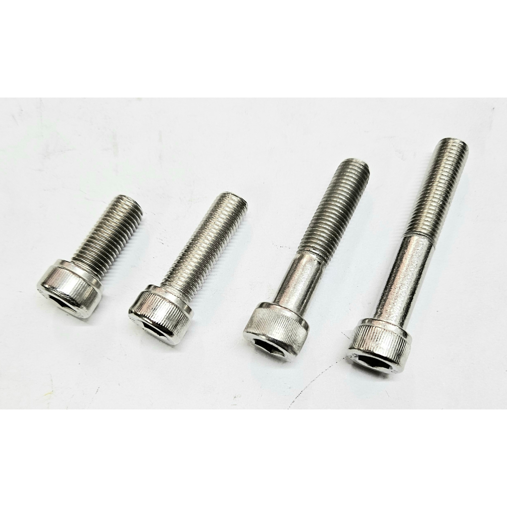 สกรูหัวจมสแตนเลส M10X1.25 ยาว 25-75mm สกรูหัวจมสแตนเลส เกลียวเบอร์14 หัวจมสแตนเลส 10MX1.25