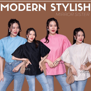 MiRRoRSiSTERs LoRA LaCE BLoUSE #30303.1 เสื้อลูกไม้แขนพอง