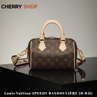 🍒 หลุยส์วิตตอง Louis Vuitton SPEEDY BANDOULIÈRE 20 BAG LV BAG🍒ผู้หญิง/กระเป๋าสะพายไหล่/กระเป๋าสะพายข้าง🍒M45957