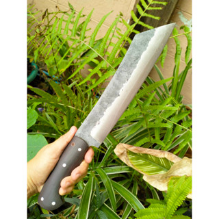 มีดแรมโบ้ (Rambo knife) มีดแคมป์ มีดคัตติ้ง มีดใบตาย มีดเดินป่า fulltang ใบ 11.7” Sup9 ตีร้อนชุบแข็ง ผิวไฟ ด้ามไม้พะยูง