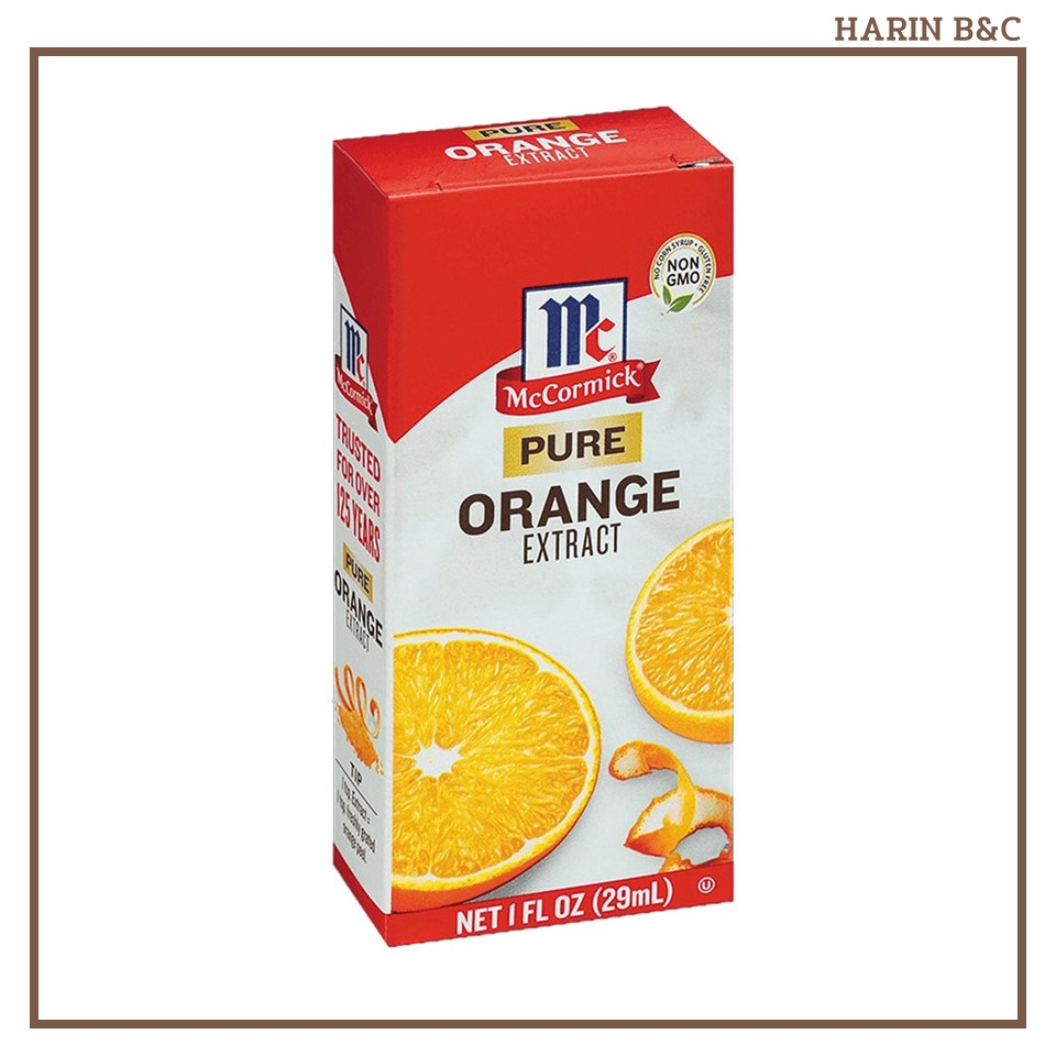 แม็คคอร์มิค เพียว ออเรนจ์ เอ็กซ์แทรค กลิ่นส้ม 29มล. McCormick Pure Orange Extract 29ml