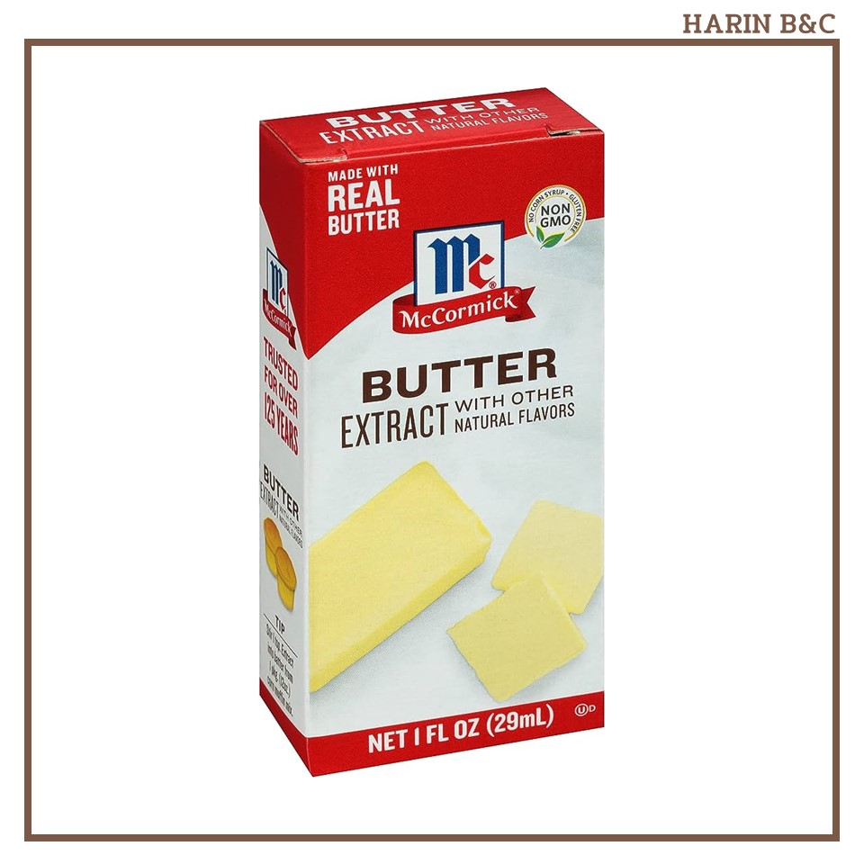 แม็คคอร์มิค บัตเตอร์ เอ็กซ์แทรค (กลินเนย) 29มล. / McCormick Butter Extract (Butter Flavor) 29ml