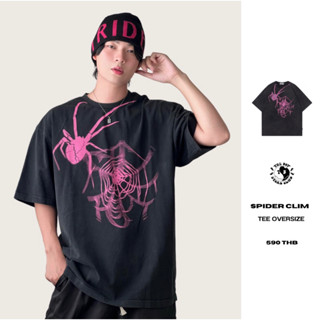 THEBOY-SPIDER CLIM OVERSIZE เสื้อยืดวินเทจสีฟอกลายสไปเดอร์แมน