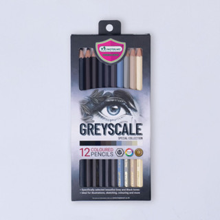 สีไม้ ดินสอสี 12 สี Master Art รุ่น เกรย์สเกล
