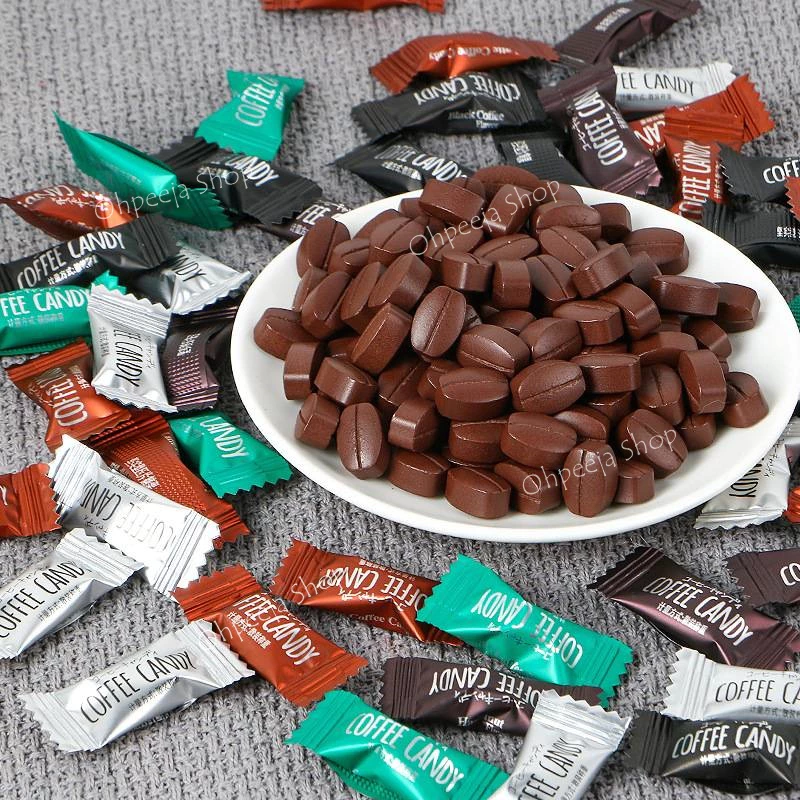 ลูกอม กาแฟ mix all coffee candy ลูกอมนม เข้มข้น (50เม็ด/100เม็ด) 12รสชาติ แท้อัดเม็ด หวานน้อย