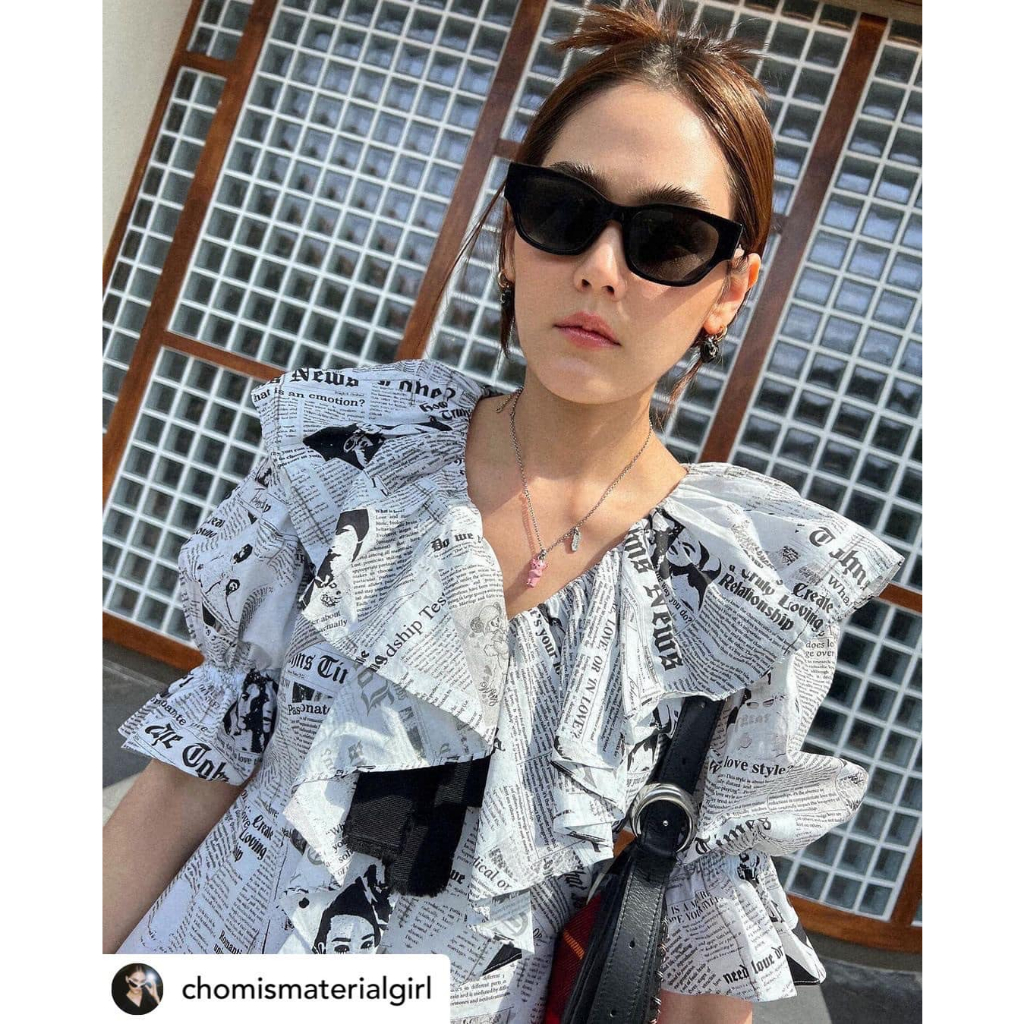 แว่น CELINE กันแดด รุ่น Monochroms 01 รหัสCL40197U ของแท้รับประกัน1ปี แถมกระเป๋าหนังสีขาว - รูปที่ 3