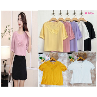 เสื้องานปักคุณหนู แต่งเม็ดมุก โทนสีพาสเทล แขนสั้น ดีเทลสวย ทรงสวย ปักดูดี งานป้าย s9-s10-s36-s37