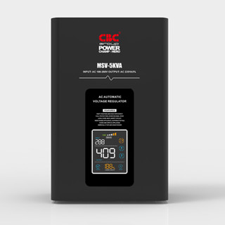 CBC เครื่องปรับเเรงดันฟฟ้า รุ่น MSV-5KVA ปรับเเรงดันอัตโนมัติ ปรับเเรงดันไฟฟ้า เครื่องปรับเเรงดันไฟฟ้า