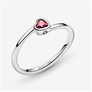[พร้อมส่ง สินค้าแท้ 💯 ]แถมกล่องฝาพับ Pandora Red Tilted Heart Solitaire Ring