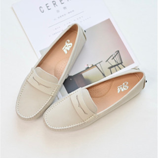 Soulmate Shoes รองเท้าหนังแท้ Classic Mate in Beige (Nubuck Skin)