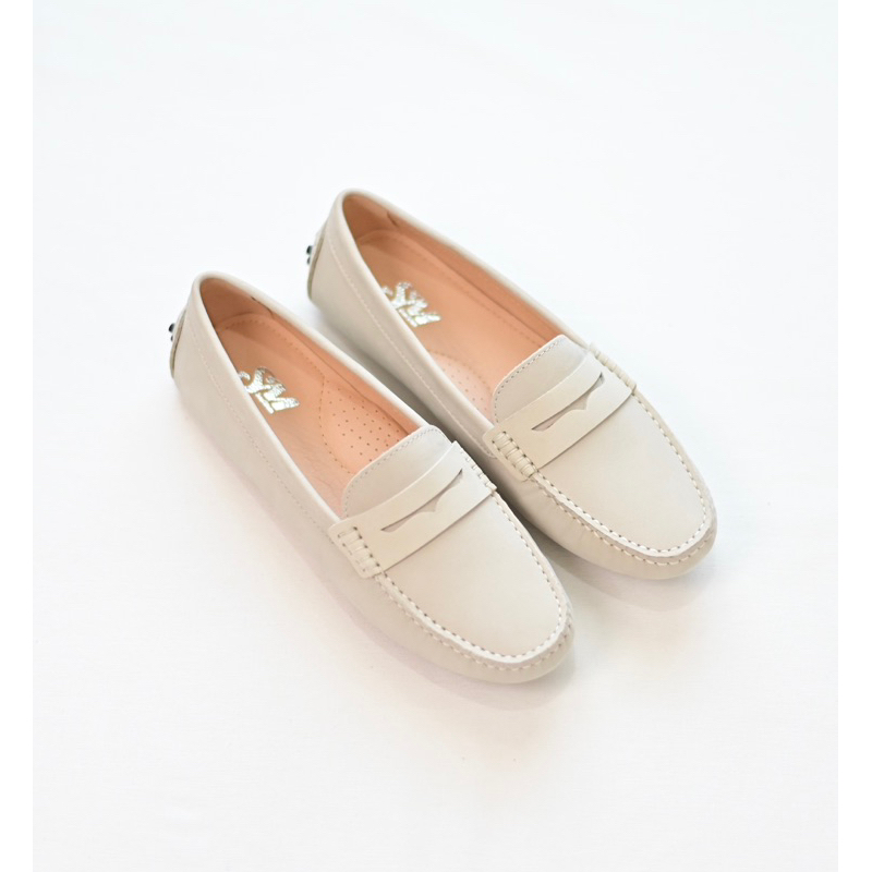 Soulmate Shoes รองเท้าหนังแท้ Classic Mate in Beige (Nubuck Skin)
