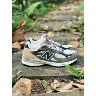 New Balance NB 990 v3 greenish-brown ของแท้ 100 % sneakers Running shoes style man Woman