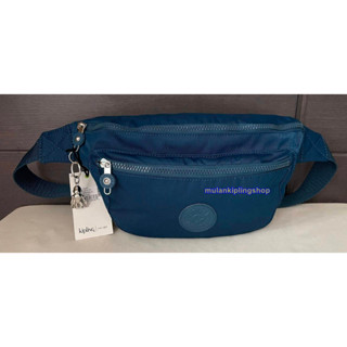 ส่งฟรี EMS Kipling YASEMINA XL  Waist Bag - Warm Teal กระเป๋าใบใหญ่ คาดอก คาดเอวได้ สีเขียวอมฟ้า มีแต่ป้ายมาเท่านั้น