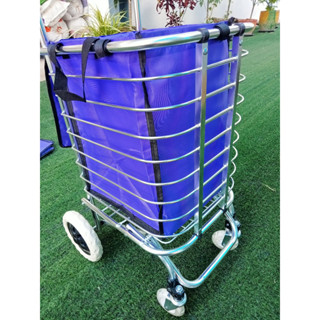 ถุงผ้ารถเข็นตะกร้า [1ใบ] ใส่ของ  รุ่นยอดนิยม สีม่วง