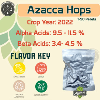 Azacca Hops Pellets 1oz ฮอปส์ เพลลิท ทำเบียร์​ Pale Ale, IPA และอื่นๆ Homebrew Crop Year 2022 [ Mill 95 Hops ]