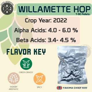 Willamette Hops Pellets 1oz  ฮอปส์ เพลลิท ทำเบียร์​ Pale Ale, IPA และอื่นๆ Homebrew Crop 2022 [Yakima Chief Hops]