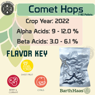 Comet Hops Pellets 1oz ฮอปส์ เพลลิท ทำเบียร์​ Pale Ale, IPA และอื่นๆ Homebrew Crop 2022 [Barth Haas]