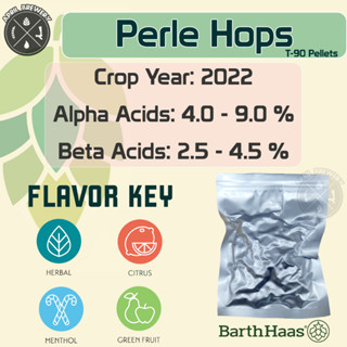 Perle Hops Pellets 1 oz ฮอปส์ เพลลิท ทำเบียร์​ Pale Ale, IPA และอื่นๆ Homebrew Crop Year 2022 [ Barth Haas ]