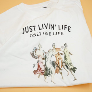 เสื้อยืดลาย Just Livin|Sherbet.teeshop