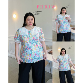 🔥Plussize🔥เสื้อคนอ้วน🔥S รอบอก 48      M รอบอก 52    L รอบอก 56