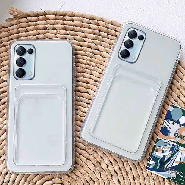 เคสโทรศัพท์มือถือแบบนิ่ม เคสใส พร้อมช่องใส่บัตร Samsung A05 A05S A14 A24 A34 A54 A13 A04 A04S A52 A52S A53 A73 A12