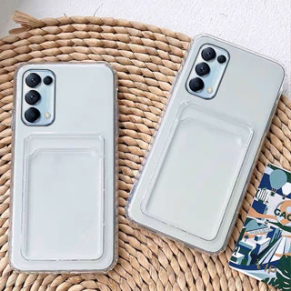 เคสโทรศัพท์มือถือแบบนิ่ม Tpu เคสใส พร้อมช่องใส่บัตร สําหรับ Samsung A14 A24 A34 A54 A13 A04 A04S A52 A52S A53 A73 A12