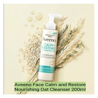 Aveeno Calm + Restore Nourishing Oat Cleanser Fragrance Free (200ml)