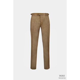 Sackcloth Linen Gold Buckel G/N Notch Pants - กางเกงผ้ากระสอบลินินสีทอง