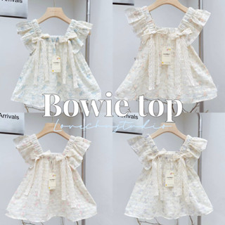 Bowie top เสื้อแขนระบายแต่งโบว์สองข้าง(ผ้าบาง)