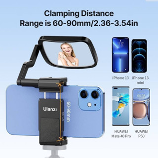 Ulanzi ST-30 Vlogging Phone Mount With Mirror หัวจับสมาร์ทโฟน สำหรับต่อกับ ขาตั้งกล้อง มีกระจกสำหรับเซลฟี่จากกล้องหลัง