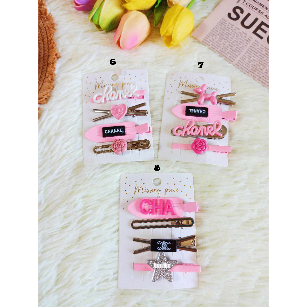 พร้อมส่งในไทย!!! กิ๊บติดผมเหล็กแผง กิ๊ปติดผม กิ๊ปติดผมแฟชั่น กิ๊ปแฟชั่น กิ๊บลายแบรนด์  กิ๊ปหนีบผม กิ๊บติดผมเกาหลี