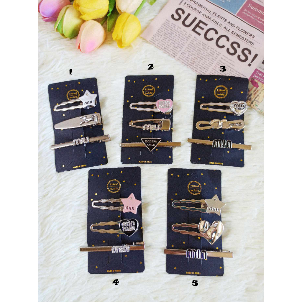 พร้อมส่งในไทย!!! กิ๊บติดผมเหล็กแผง กิ๊ปติดผม กิ๊ปติดผมแฟชั่น กิ๊ปแฟชั่น กิ๊บลายแบรนด์  กิ๊ปหนีบผม กิ๊บติดผมเกาหลี