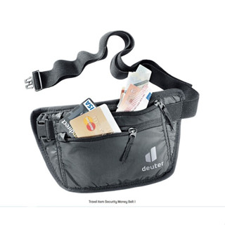 กระเป๋าคาดเอว deuter รุ่น Security Money Belt I โลโก้​ใหม่​ ปี 2021 สีดำ Black