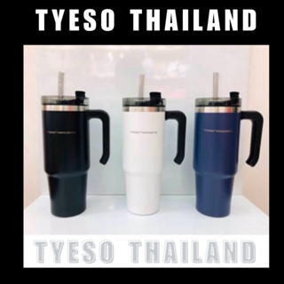 TYESO ของแท้ ✅แก้วน้ำพร้อมส่ง tyesoแบบมีหูจับ สแตนเลส304แท้ 20oz,30oz,เก็บร้อน,เย็นได้ รับประกันไอน้ำไม่เกาะแก้วเลือกสีแ