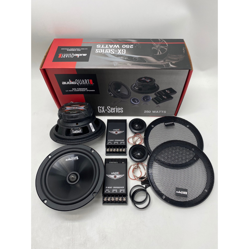 AUDIO QUART AQ-C602GX ลำโพงแยกชิ้นติดรถยนต์ ขนาด 6.5 นิ้ว กำลังขับ 250W Peak Power (125W RMS) / 1 คู
