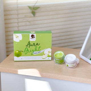 พร้อมส่ง | aura bright ออร่าไบรท์ ครีมทาหน้า ออร่าไบร์ทหน้าใส ครีมแอปเปิ้ลเขียว