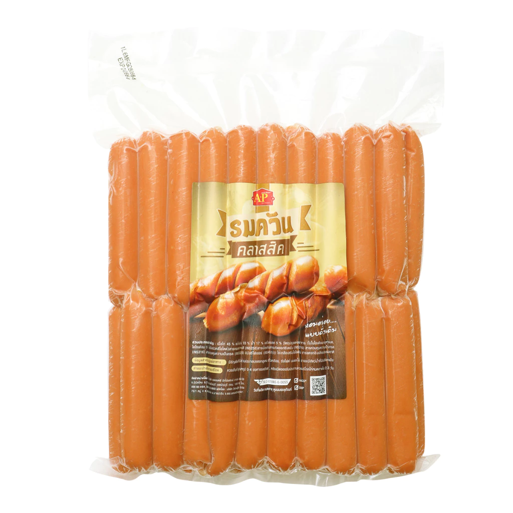 ฮอทดอกคลาสสิค ตรา A&P 40 ชิ้น  ขนาด 1000 กรัม  /สินค้าแพ็คเจลเย็นทุกออเดอร์🧊"