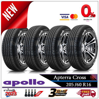 205/60R16 Apollo Apterra Cross |2, 4 เส้น| *ปี2023*-ส่งฟรี- ผ่อน0% ยางใหม่/ยางอะพอลโล่