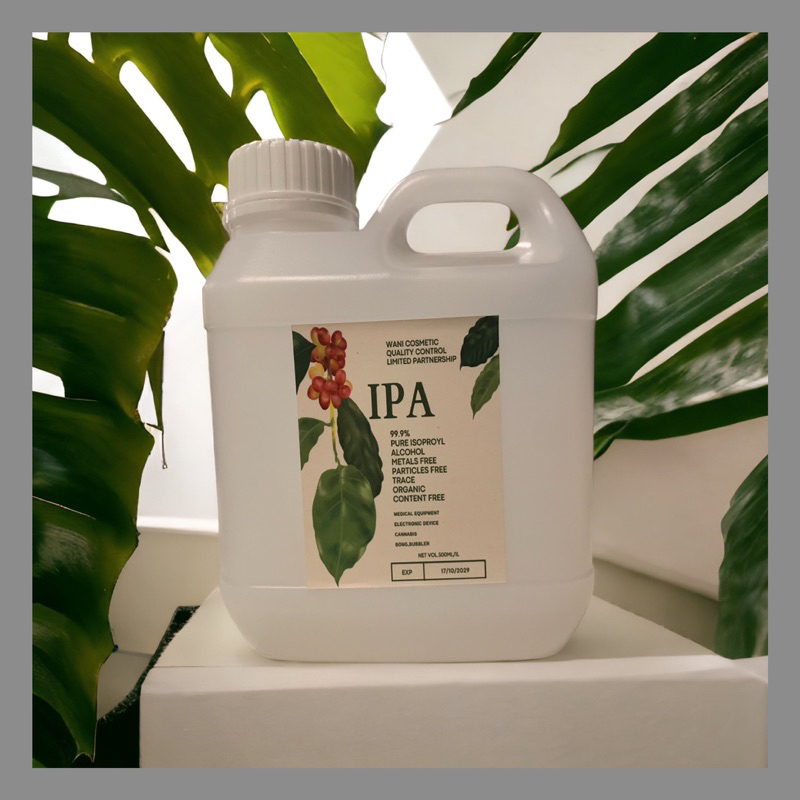 IPA 1 ลิตร / 1 Lน้ำยาล้างบ้องทำความสะอาดล้างเครื่องแก้วล้างเครื่องมือการแพทย์ น้ำยาฆ่าเชื้อโรค / IPA - Isopropyl alcohol