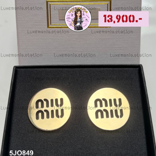 👜: New!! Miu Miu Earrings‼️ก่อนกดสั่งรบกวนทักมาเช็คสต๊อคก่อนนะคะ‼️