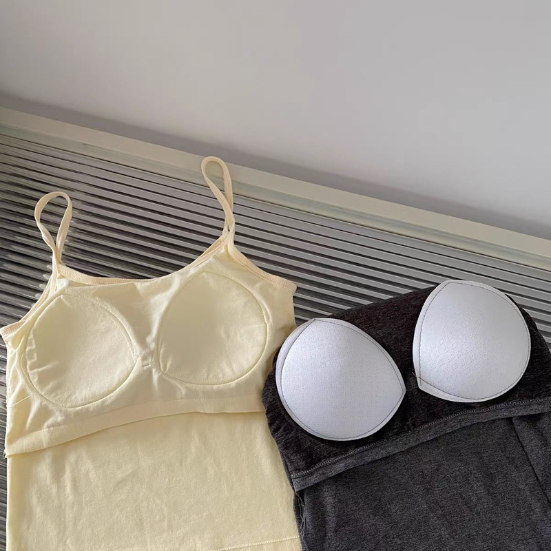 Bentoy(bratop2040)เสื้อสายเดี่ยว ผ้านิ่มผ้ายืด มีฟองน้ำในตัว สีน่ารัก ใช่สบาย - รูปที่ 7