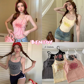 Bentoy(bratop2040)เสื้อสายเดี่ยว ผ้านิ่มผ้ายืด มีฟองน้ำในตัว สีน่ารัก ใช่สบาย