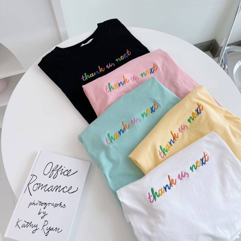 Sugarbeetshop | F119 thank u, next เสื้อโอเวอร์ไซต์ผ้า cotton