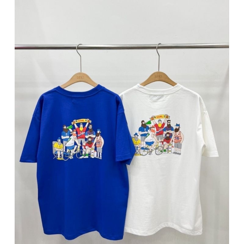📮พร้อมส่ง🏄🏄ลายหน้าเซิร์ฟ🌊🛑เสื้อยืด CMA ทรง Oversize อก 44-46" ผ้าคอตตอน 💯