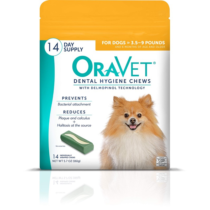 ขนมขัดฟันสุนัข Oravet Dental Hygiene Chews รุ่น Extra Small สำหรับสุนัขพันธุ์เล็กพิเศษ