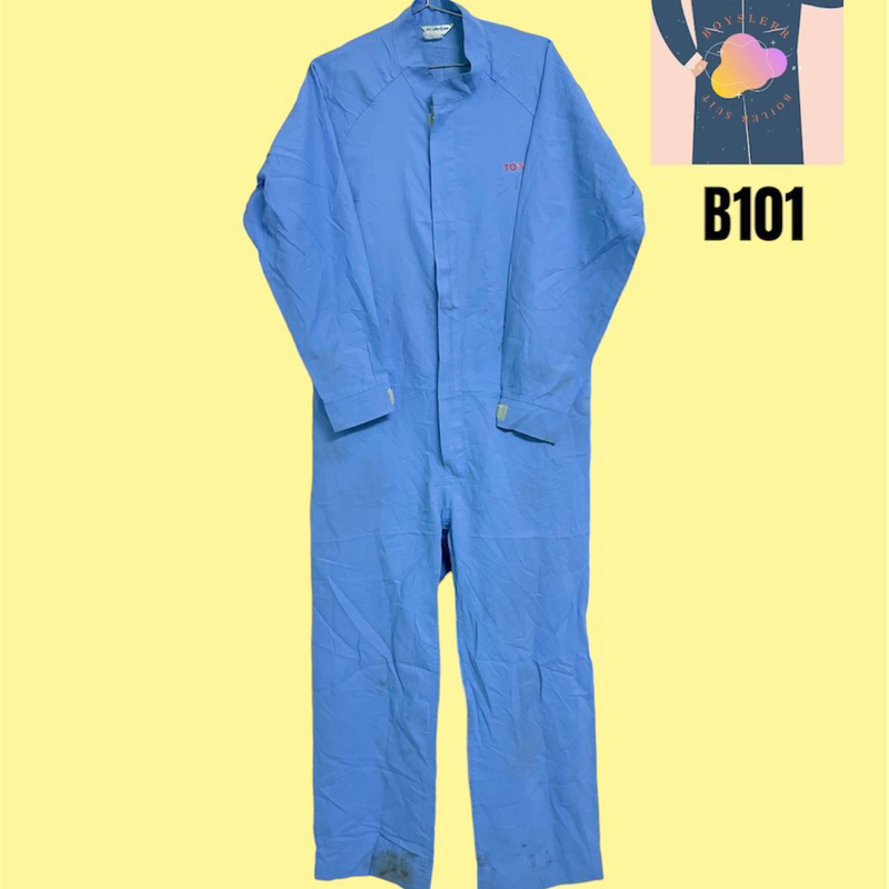 TOYOTA #B101 / 145 size: M ชุดหมี ชุดช่าง ชุดหมีมือสอง ชุดช่างมือสอง