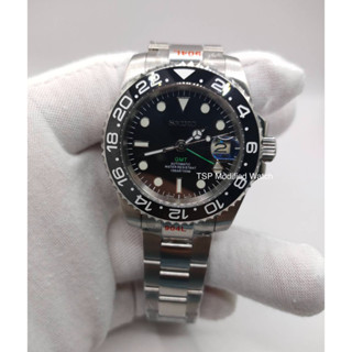 Seiko Mod GMT Master Black 4 เข็ม