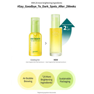 [สินค้าของแท้100%_ส่งตรงจากเกาหลี] GOODAL   Green Tangerine Vita C Dark Spot Care Serum 30ml &amp; 40ml